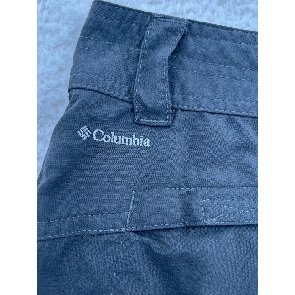Columbia Womens Gray Nylon Cargo Hiking Shorts 6 Utility Outdoor Trail Active